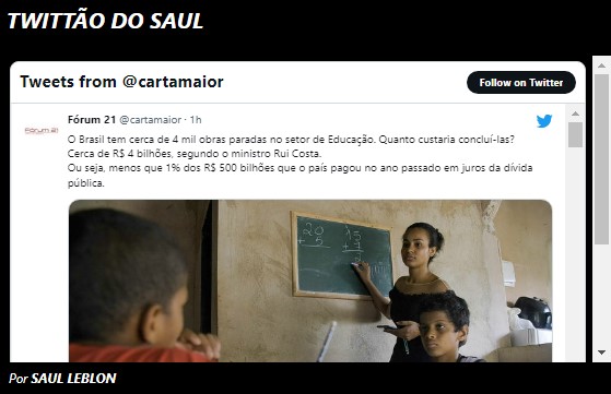 Twittão do Saul e Twitter do Emir