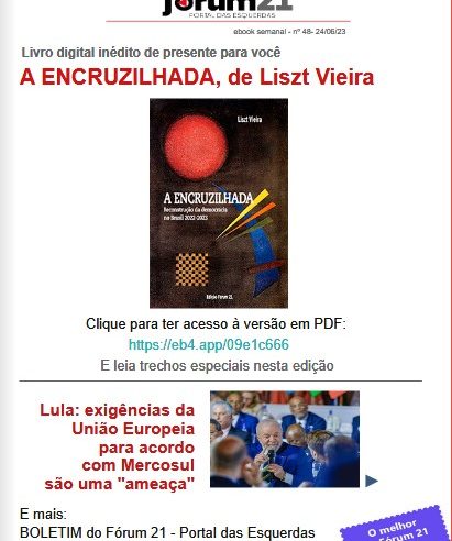 Livro digital inédito de presente para você: A ENCRUZILHADA, de Liszt Vieira.