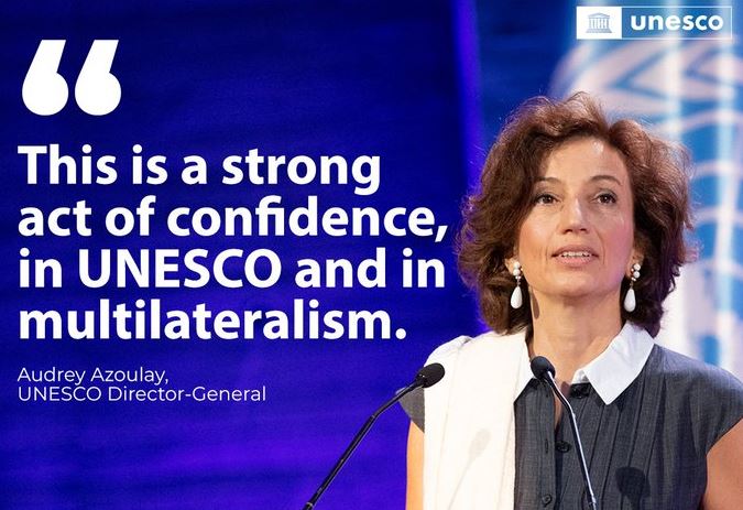 UNESCO celebra o retorno dos Estados Unidos ao multilateralismo