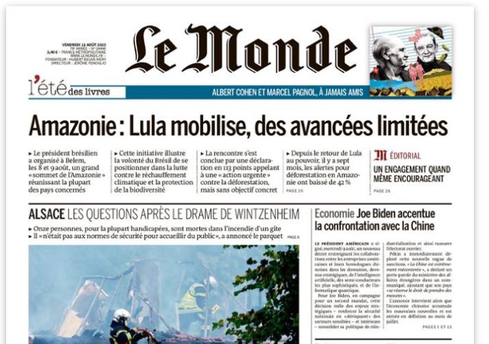 “Lula e a floresta amazônica, um compromisso animador”, avalia Le Monde
