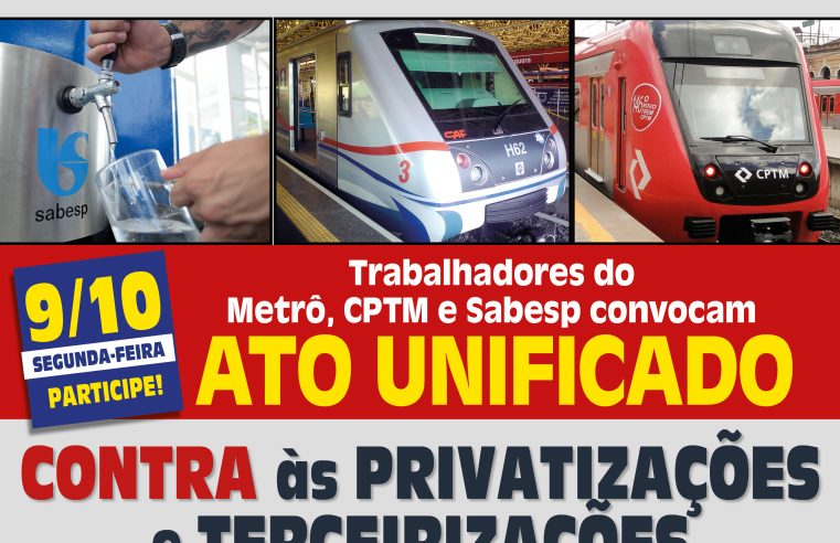 Metroviários mantêm protesto contra privatização e metalúrgicos ameaçam greve
