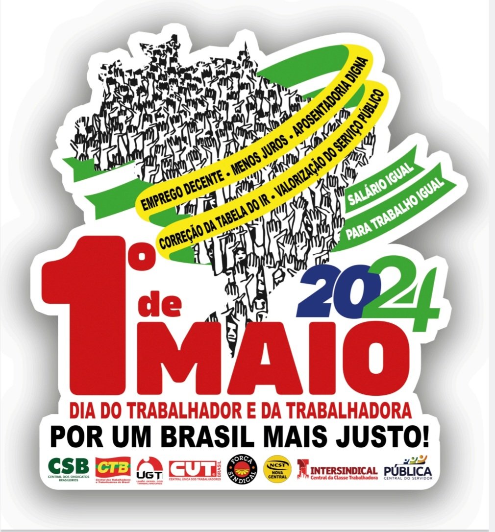 “Por um Brasil mais justo”, tema do 1º de maio organizado pelas centrais sindicais com a presença de Lula