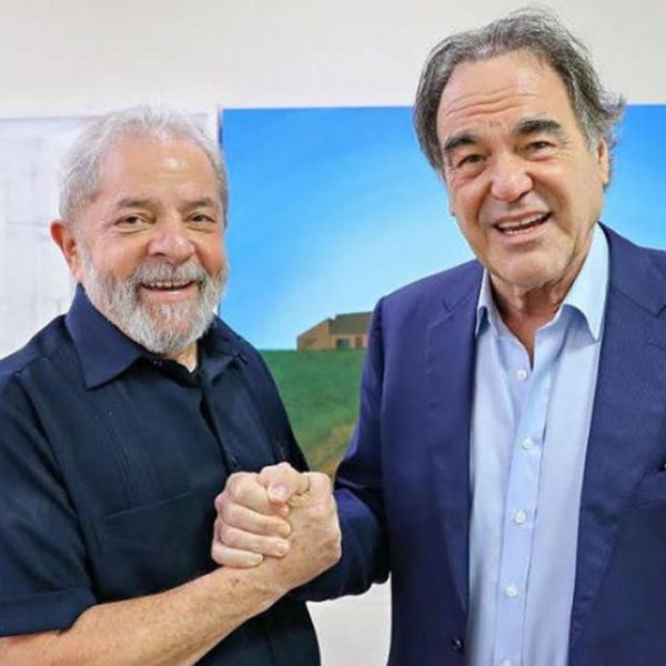 Lula e Oliver Stone em Cannes