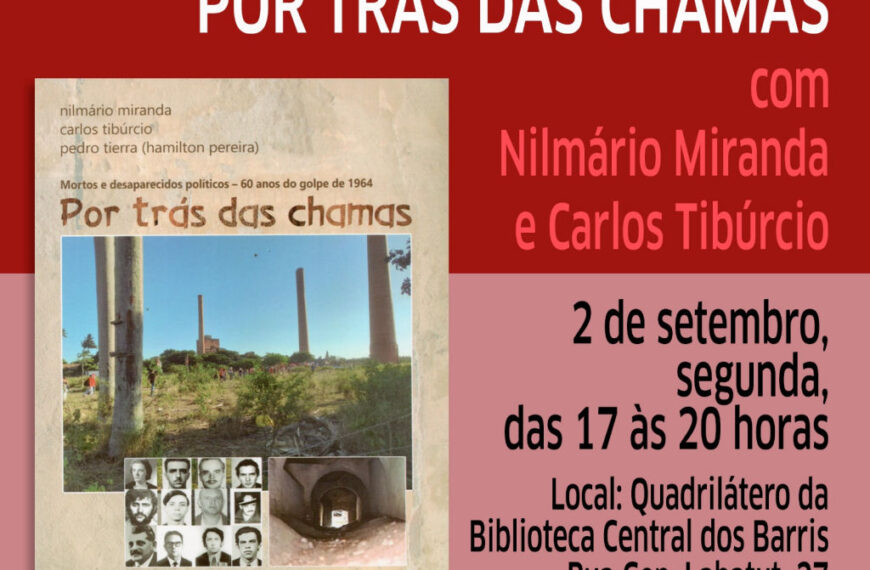 Lançamento de ‘Por trás das Chamas’ acontece em Salvador na próxima segunda, 2/9