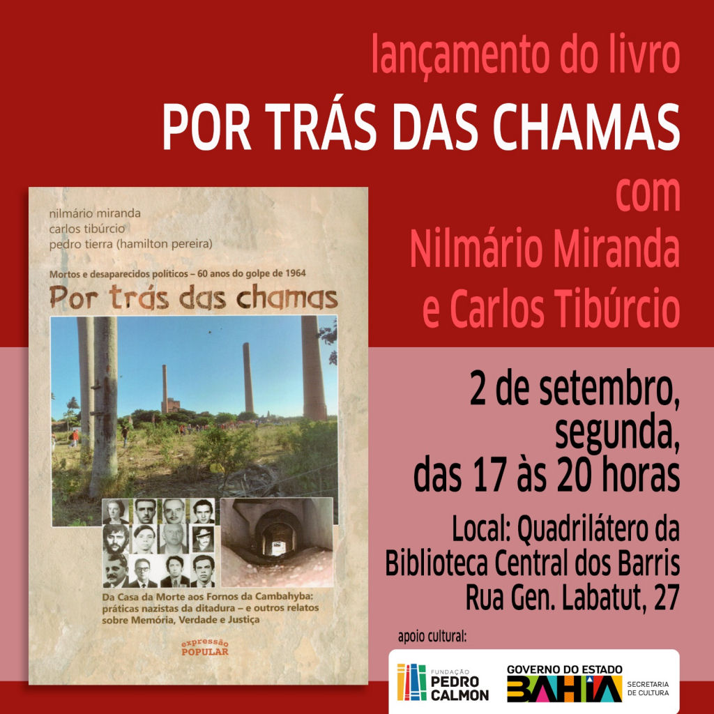 Lançamento de ‘Por trás das Chamas’ acontece em Salvador na próxima segunda, 2/9