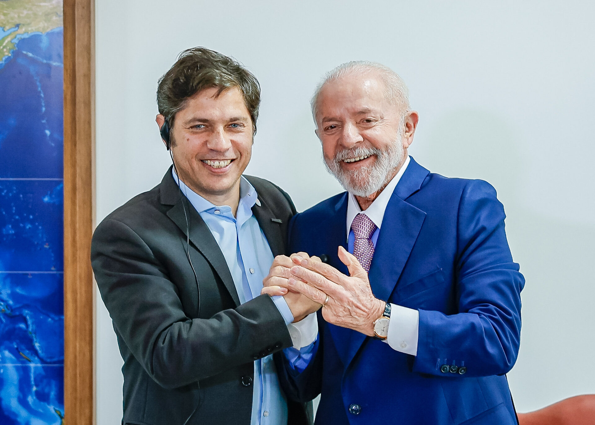 Lula recebe Axel Kicillof, governador de Buenos Aires e opositor de Javier Milei